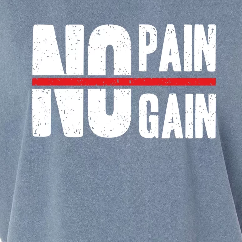 No Pain No Gain Typography Cute Gift Garment-Dyed Women's Muscle Tee