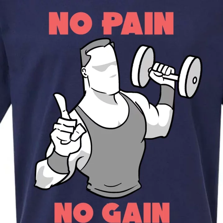 No Pain No Gain For Weightlifters Cute Gift Sueded Cloud Jersey T-Shirt