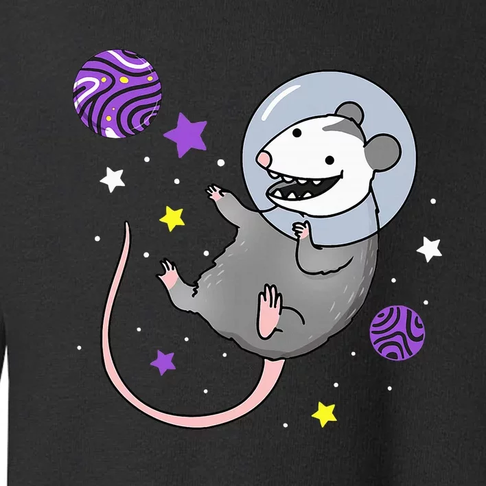 N.O.N.B.I.N.A.R.Y Pride Opossum In Space Toddler Sweatshirt