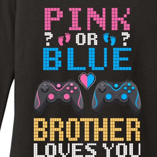 Nx6 Pink Or Blue Gender Reveal For Brother Video Game Lover Gift Womens CVC Long Sleeve Shirt