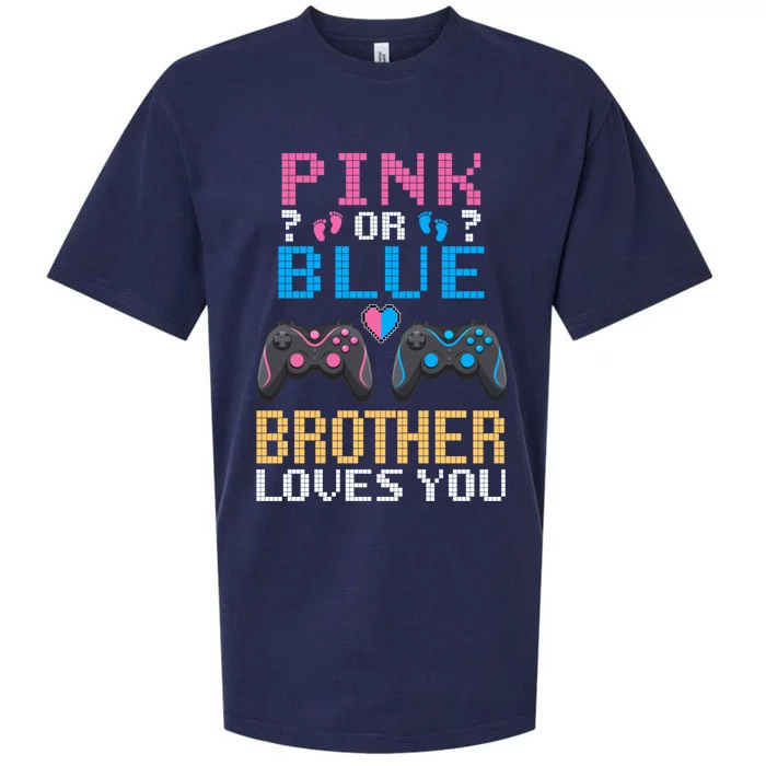 Nx6 Pink Or Blue Gender Reveal For Brother Video Game Lover Gift Sueded Cloud Jersey T-Shirt