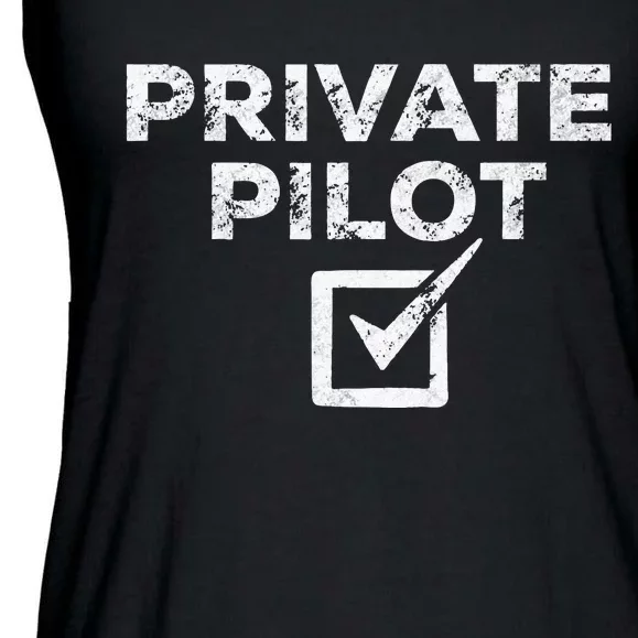 New Private Pilot Check Gift Ladies Essential Flowy Tank