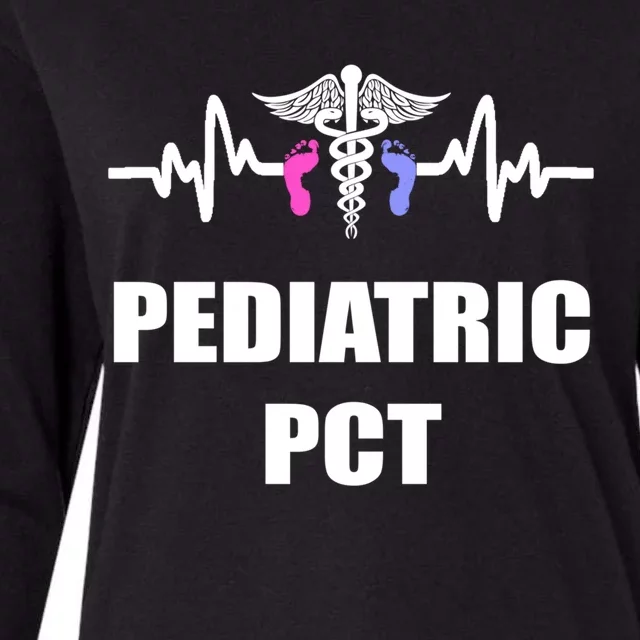 Nicu Pediatric Patient Care Technician Pct Feet Design Meaningful Gift Womens Cotton Relaxed Long Sleeve T-Shirt