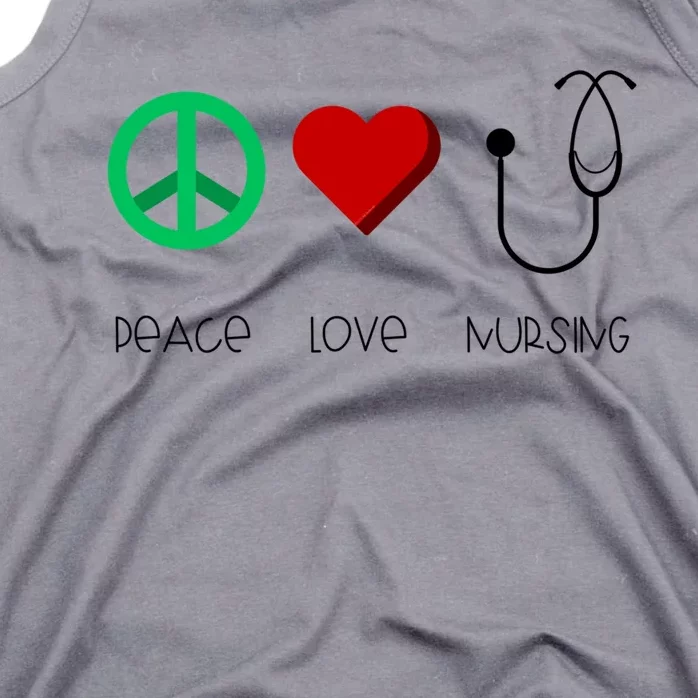 Nurse Practitioner Peace Love Nursing Stethoscope Gift Tank Top