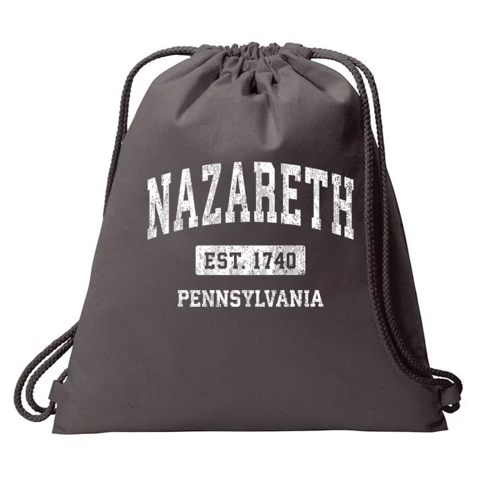 Nazareth Pennsylvania Pa Vintage Established Athletic Sports Design Drawstring Bag