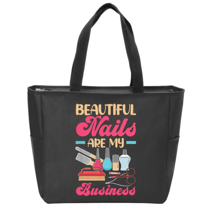 Nail Polish Pedicurist Manicurist For Nail Artists Nail Tech Zip Tote Bag