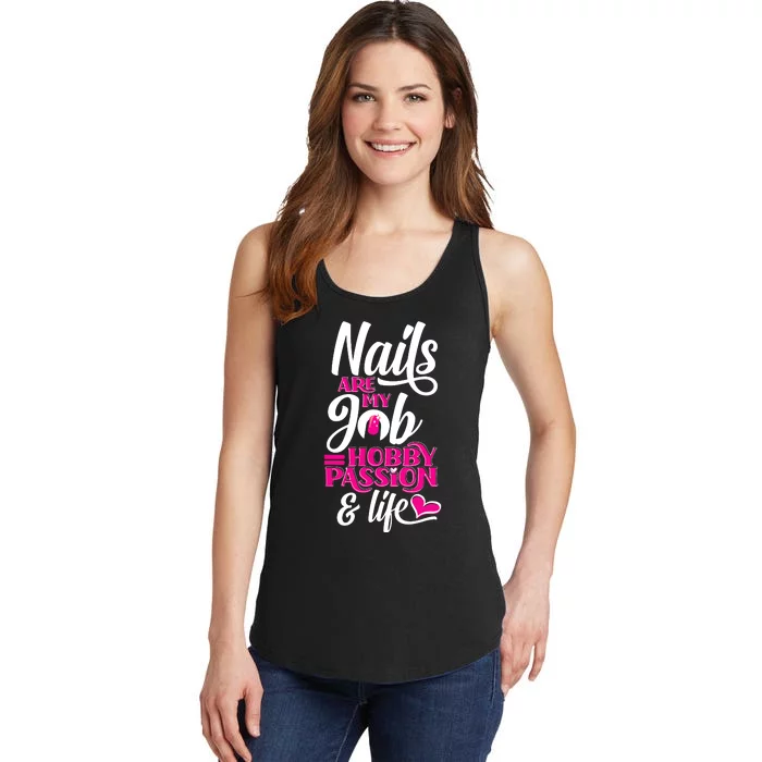 Nail Polish Pedicurist Manicurist For Nail Artists Quote Ladies Essential Tank