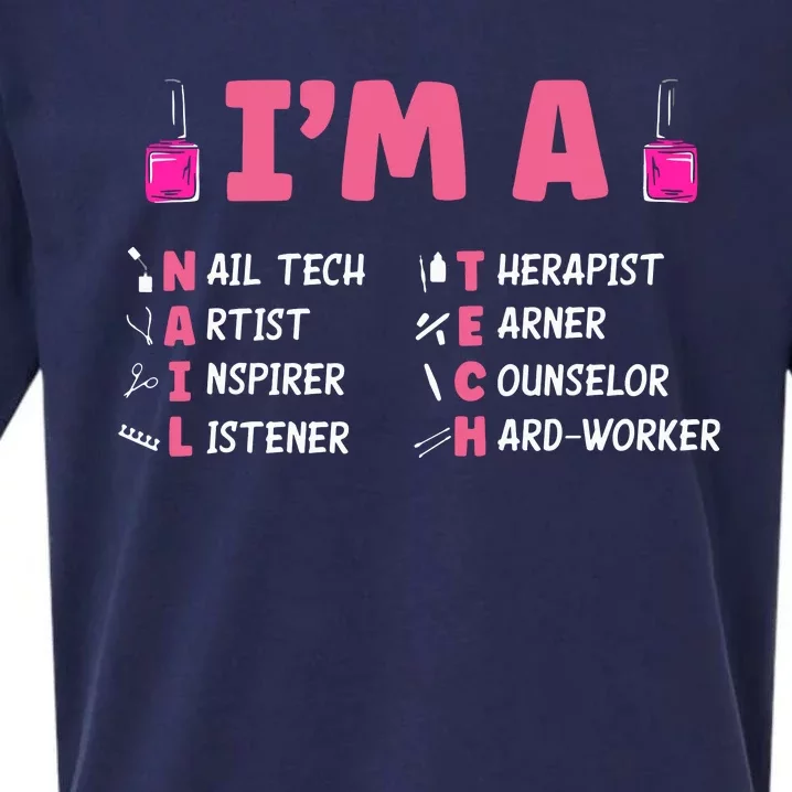 Nail Polish Pedicurist Manicurist Im A Nail Tech Sueded Cloud Jersey T-Shirt