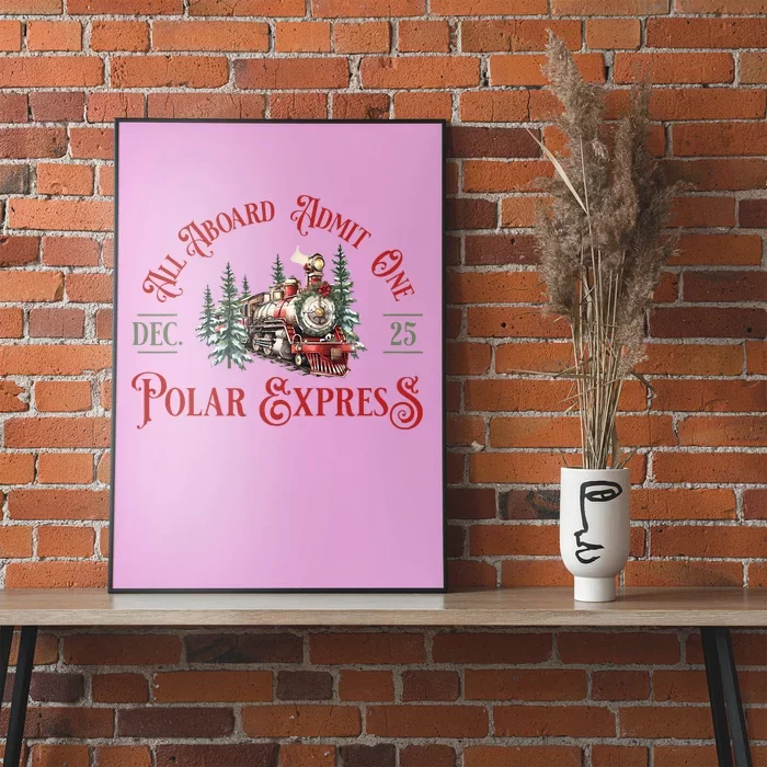 North Pole P.O.L.A.R E.X.P.R.E.S.S All Abroad Family Matching Poster