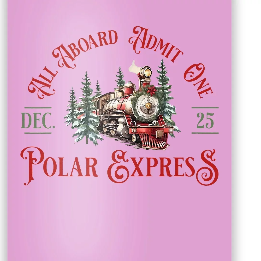 North Pole P.O.L.A.R E.X.P.R.E.S.S All Abroad Family Matching Poster