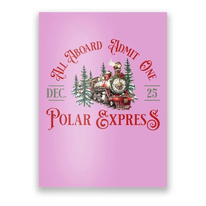 North Pole P.O.L.A.R E.X.P.R.E.S.S All Abroad Family Matching Poster