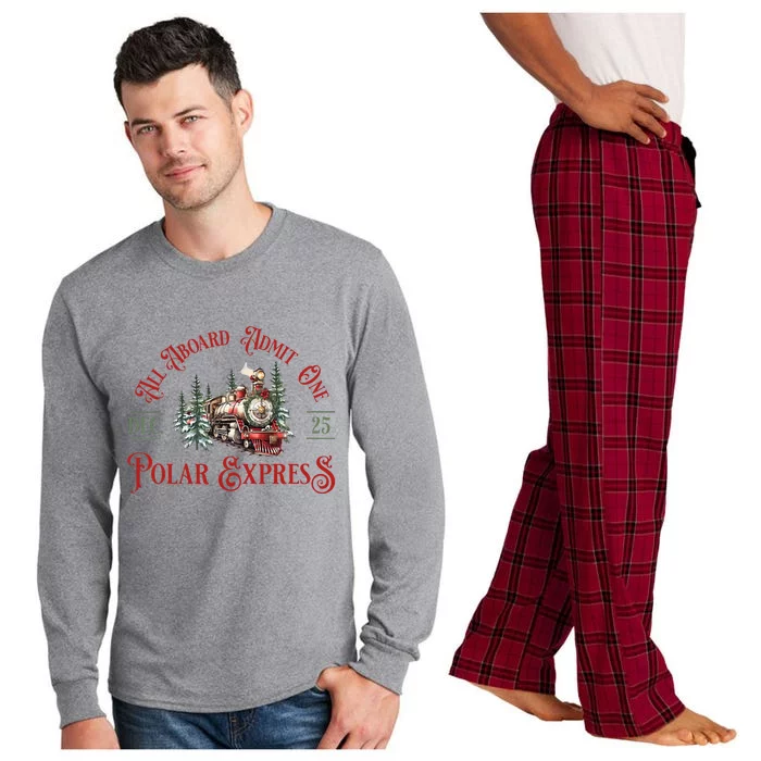 North Pole P.O.L.A.R E.X.P.R.E.S.S All Abroad Family Matching Long Sleeve Pajama Set