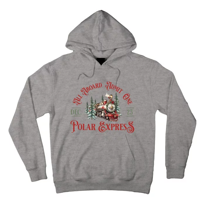 North Pole P.O.L.A.R E.X.P.R.E.S.S All Abroad Family Matching Tall Hoodie