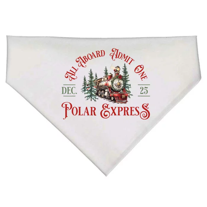 North Pole P.O.L.A.R E.X.P.R.E.S.S All Abroad Family Matching USA-Made Doggie Bandana