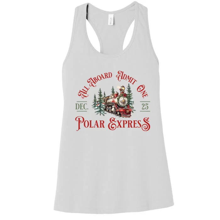 North Pole P.O.L.A.R E.X.P.R.E.S.S All Abroad Family Matching Women's Racerback Tank