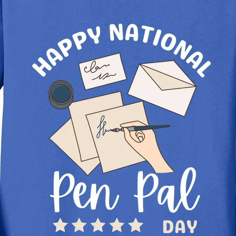 National Pen Pal Day Gift Kids Long Sleeve Shirt