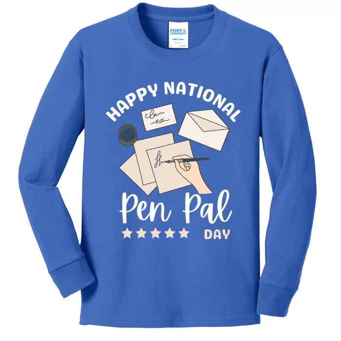 National Pen Pal Day Gift Kids Long Sleeve Shirt