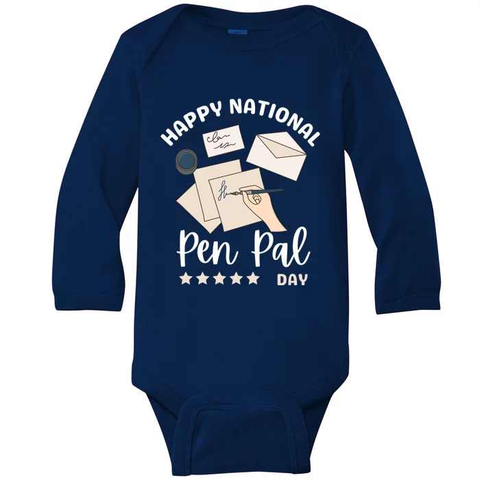 National Pen Pal Day Gift Baby Long Sleeve Bodysuit