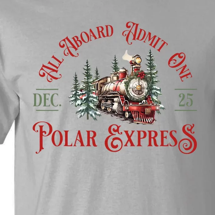 North Pole P.O.L.A.R E.X.P.R.Es..S All Abroad Family Matching Tall T-Shirt