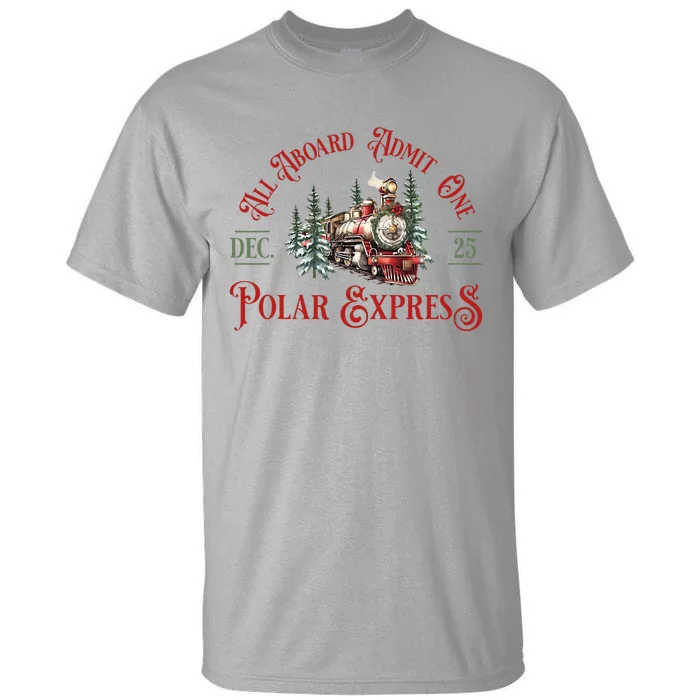 North Pole P.O.L.A.R E.X.P.R.Es..S All Abroad Family Matching Tall T-Shirt