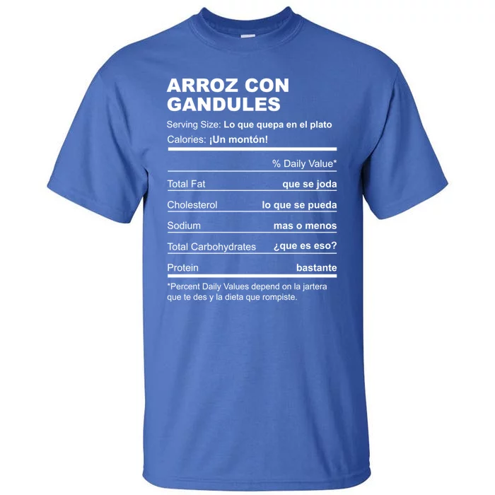 Navidades Puerto Rico Receta Arroz Con Gandules Boricua Gift Tall T-Shirt