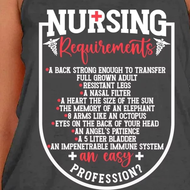 Nursing Profession Requirets Nurse Medical Student Gift Women's Knotted Racerback Tank