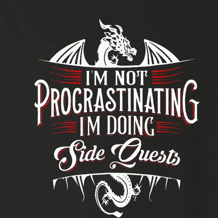 Not Procrastinating Side Quests Funny RPG Gamer Dragons Toddler Long Sleeve Shirt