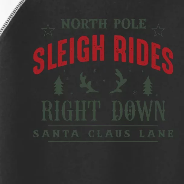 North Pole Sleigh Rides Toddler Fine Jersey T-Shirt