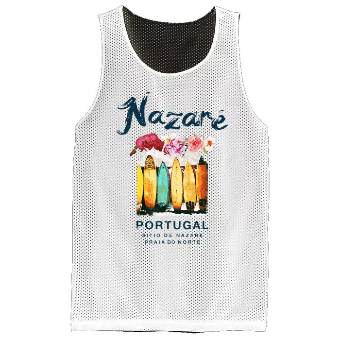 Nazare Portugal Surfing Vintage Mesh Reversible Basketball Jersey Tank