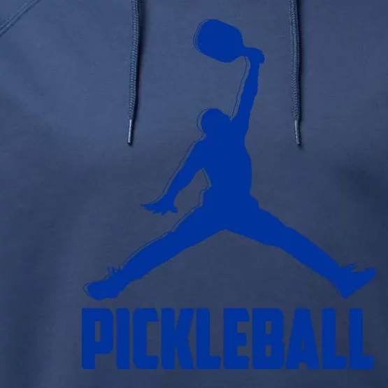 NavyBlue Pickleball Sports Logo Performance Fleece Hoodie