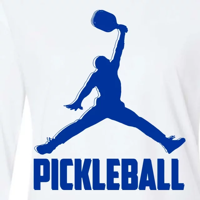 NavyBlue Pickleball Sports Logo Womens Cotton Relaxed Long Sleeve T-Shirt