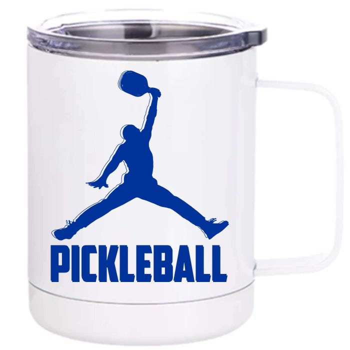 NavyBlue Pickleball Sports Logo Front & Back 12oz Stainless Steel Tumbler Cup