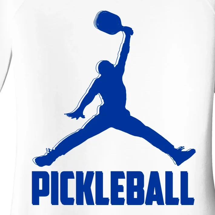 NavyBlue Pickleball Sports Logo Women's Perfect Tri Tunic Long Sleeve Shirt