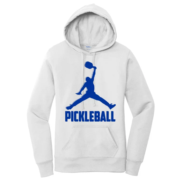 NavyBlue Pickleball Sports Logo Women's Pullover Hoodie