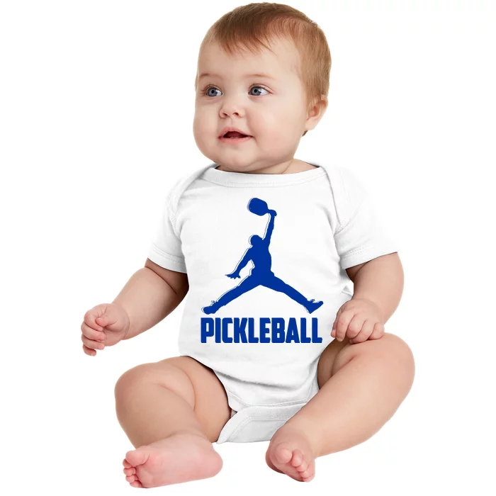 NavyBlue Pickleball Sports Logo Baby Bodysuit