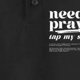 Need Prayer Tap My Shoulder Need Prayer Tap My Shoulder Dry Zone Grid Performance Polo