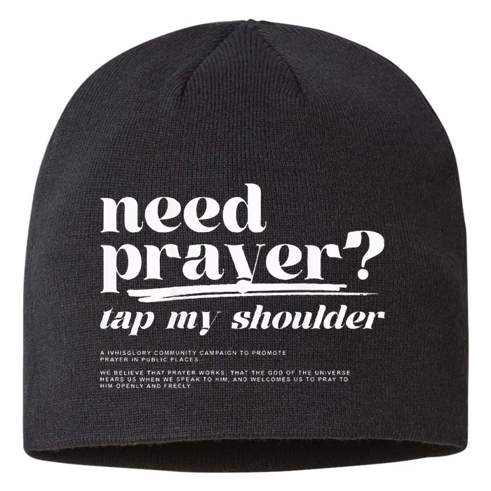 Need Prayer Tap My Shoulder 8 1/2in Sustainable Knit Beanie