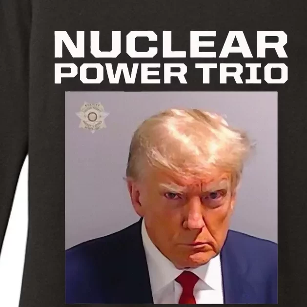 Nuclear Power Trio Criminally Great Riffs Trump Mug Shot Womens CVC Long Sleeve Shirt