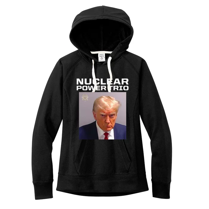 Nuclear Power Trio Criminally Great Riffs Trump Mug Shot Women's Fleece Hoodie