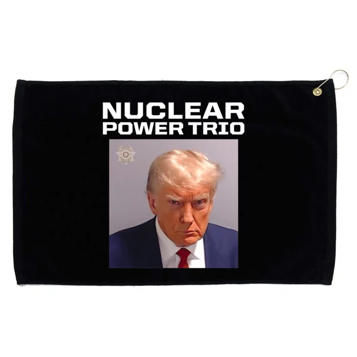 Nuclear Power Trio Criminally Great Riffs Trump Mug Shot Grommeted Golf Towel