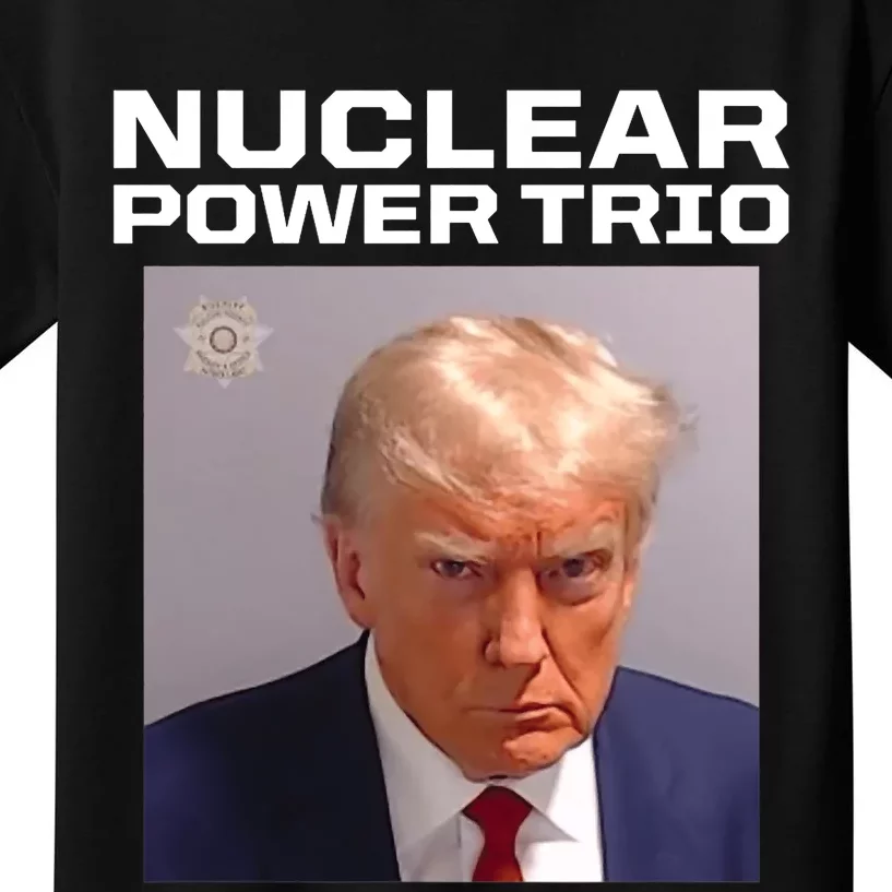 Nuclear Power Trio Criminally Great Riffs Trump Mug Shot Kids T-Shirt