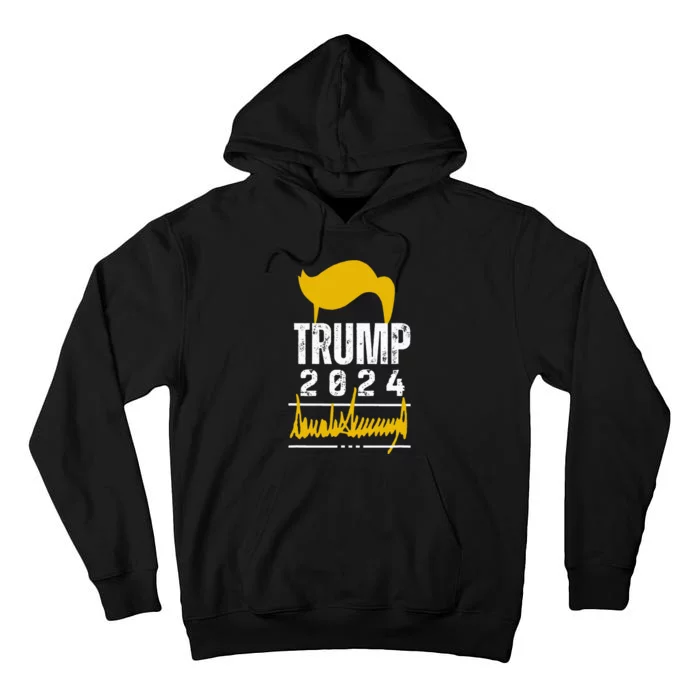 New! President Trump Signature Im Voting For Trump Tall Hoodie