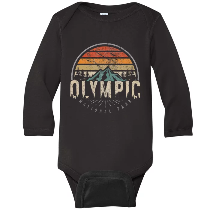 National Park Us Vintage Baby Long Sleeve Bodysuit