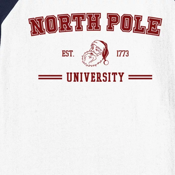 North Pole University Est 1773 Christmas Baseball Sleeve Shirt