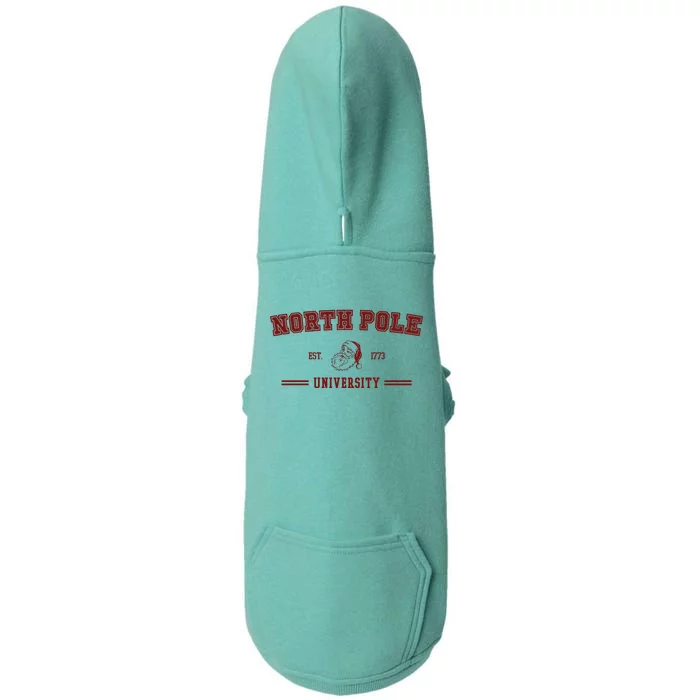 North Pole University Est 1773 Christmas Doggie 3-End Fleece Hoodie