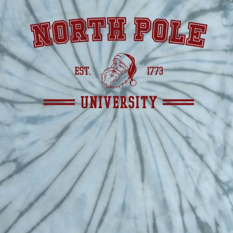 North Pole University Est 1773 Christmas Tie-Dye T-Shirt