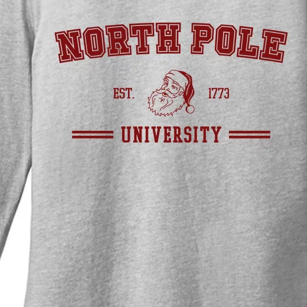 North Pole University Est 1773 Christmas Womens CVC Long Sleeve Shirt