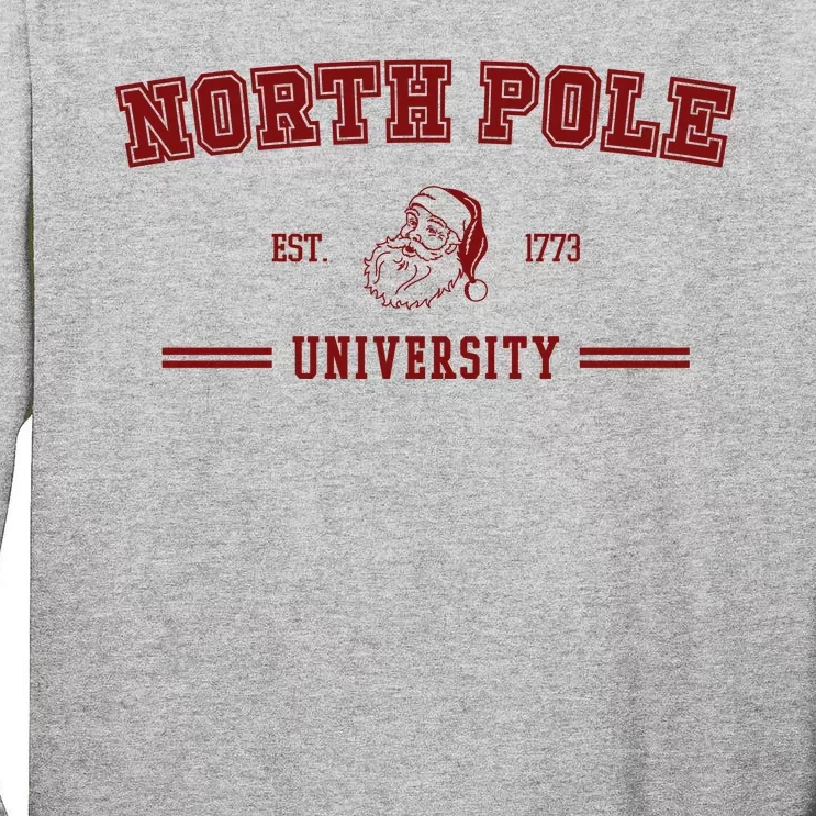 North Pole University Est 1773 Christmas Tall Long Sleeve T-Shirt