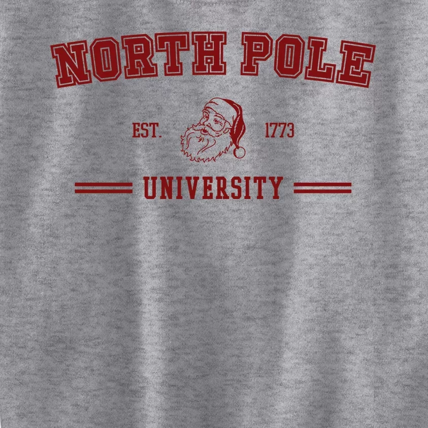 North Pole University Est 1773 Christmas Kids Sweatshirt