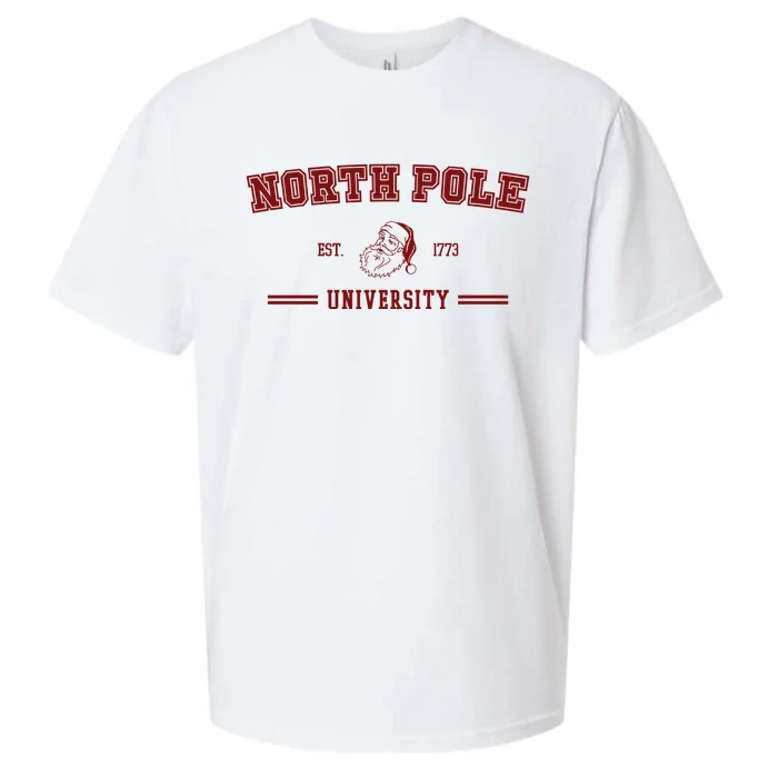 North Pole University Est 1773 Christmas Sueded Cloud Jersey T-Shirt